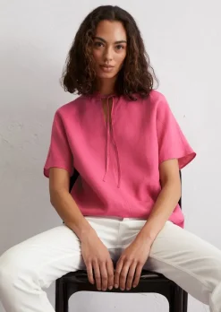 Leinenbluse relaxed aus leichter Qualität