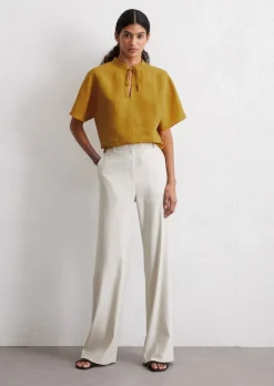 Leinenbluse relaxed aus leichter Qualität