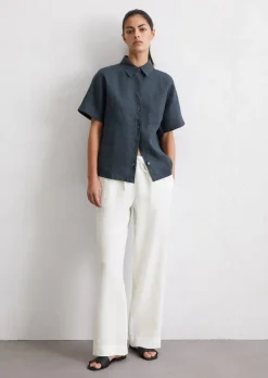 Leinenbluse relaxed aus leichter Qualität