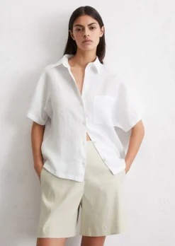 Leinenbluse relaxed aus leichter Qualität