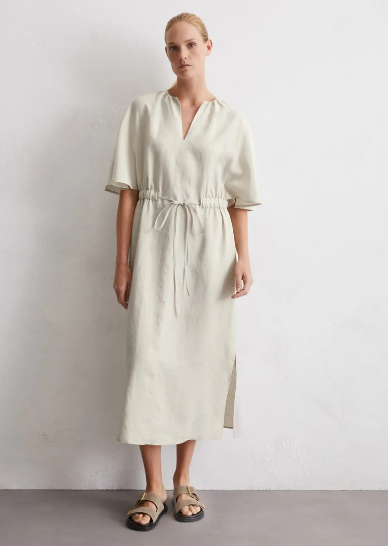 Leinenkleid flared aus leichter Qualität