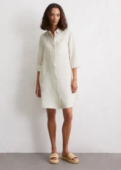 Leinenkleid relaxed in A-Linie geschnitten