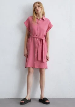 Leinenkleid relaxed mit Bindegürtel