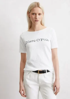 Logo-T-Shirt regular aus weichem Slub-Jersey