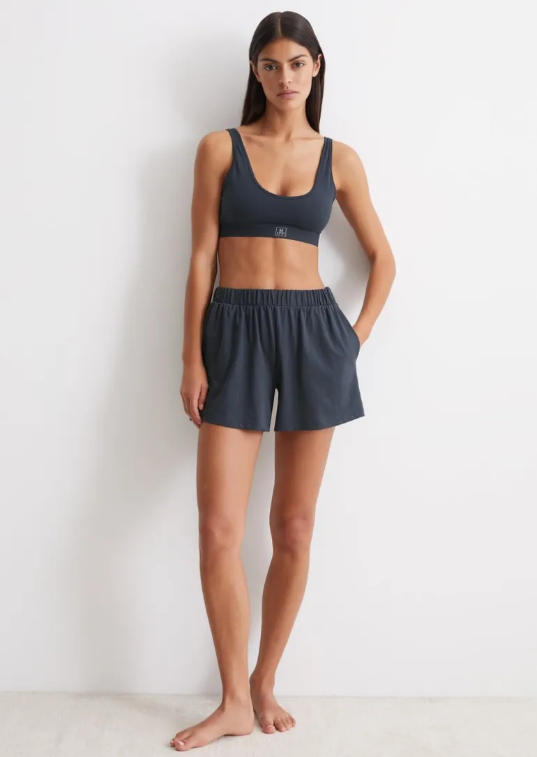 Lounge-Shorts aus reiner Bio-Baumwolle