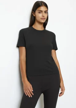 Lounge-T-Shirt slim aus Bio-Baumwolle-Mix mit TENCEL™ Modal