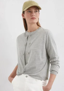 Luxury Jersey-Cardigan regular aus TENCEL™ Lyocell-Baumwolle-Mix