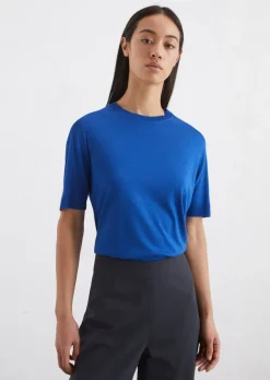 Luxury T-Shirt regular aus TENCEL™ Lyocell-Baumwolle-Mix