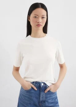 Luxury T-Shirt regular aus TENCEL™ Lyocell-Baumwolle-Mix