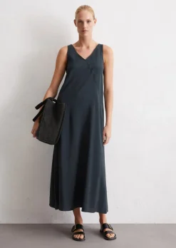 Maxikleid relaxed mit Crinkle-Struktur