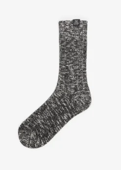 Melierte Rippstrick-Socken aus softem Bio-Baumwoll-Mix