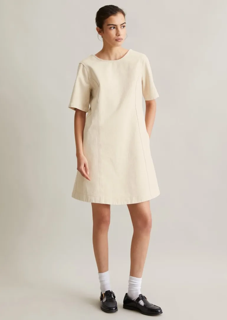 Mini-Jeanskleid relaxed aus Rigid Denim ohne Elasthan