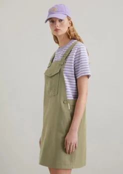 Mini-Latzkleid regular A-Shape aus Cotton Stretch Twill