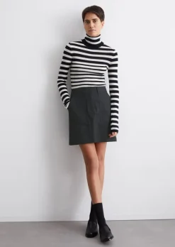 Minirock regular aus Organic Cotton-Lyocell-Stretch