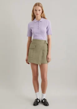 Mini-Wickelrock regular aus Cotton Stretch Twill