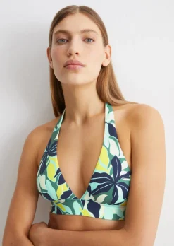 Neckholder-Bikini-Top aus recyceltem Material