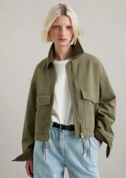 Outdoorjacke im Barn-Stil relaxed aus Cotton Stretch Twill