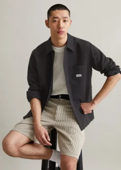 Overshirt aus Bio-Baumwolle und Leinen