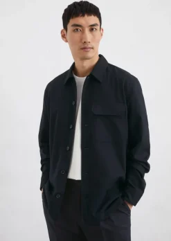 Overshirt aus einer modernen Wollmischung