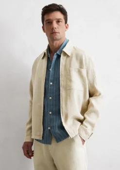 Overshirt aus reinem Leinen