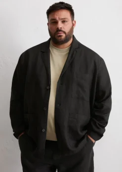 Overshirt im Blazer-Stil aus reinem Leinen