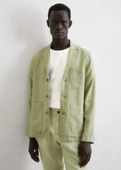 Overshirt im Blazer-Stil aus reinem Leinen