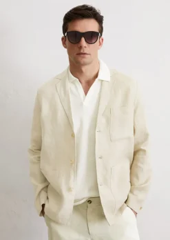 Overshirt im Blazer-Stil aus reinem Leinen