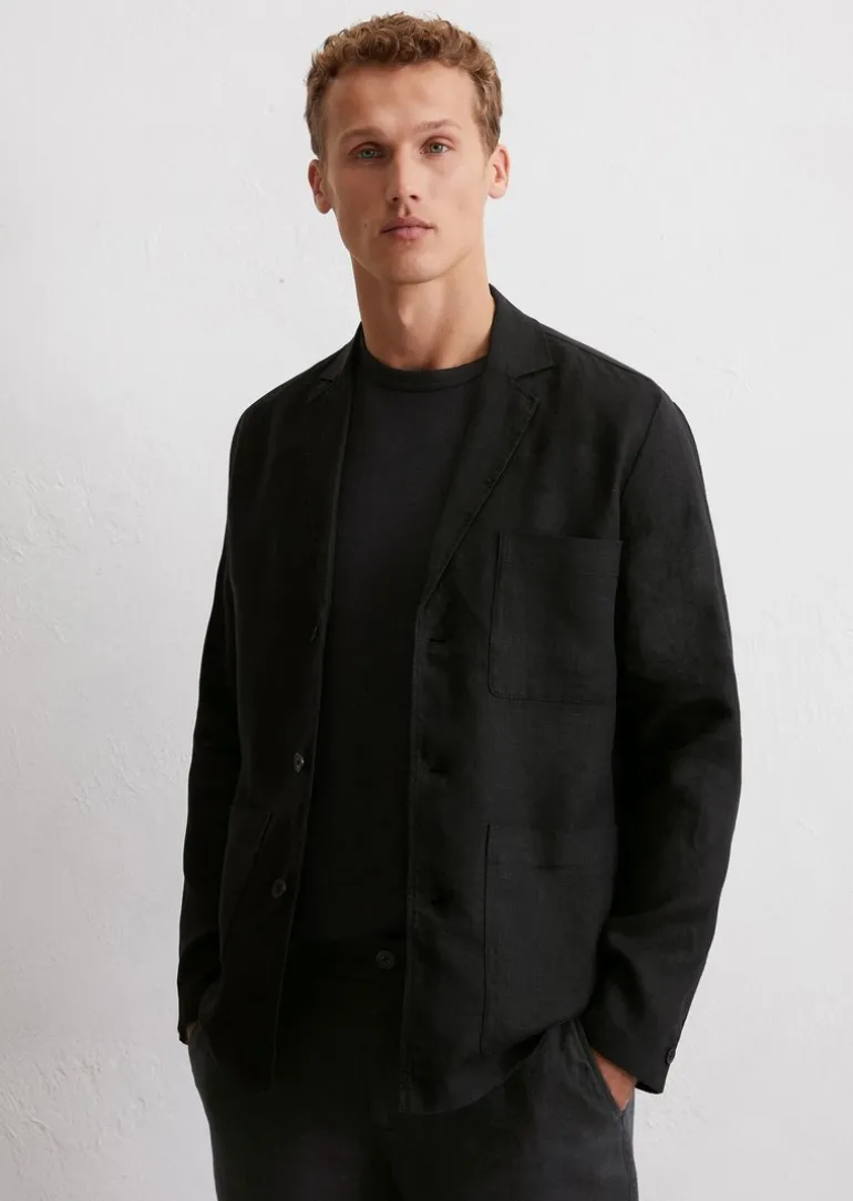 Overshirt im Blazer-Stil aus reinem Leinen