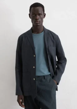 Overshirt im Blazer-Stil aus reinem Leinen