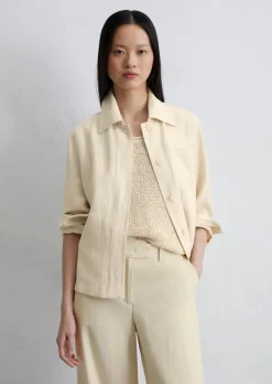 Overshirt regular aus Leinen-Viskose-Mix