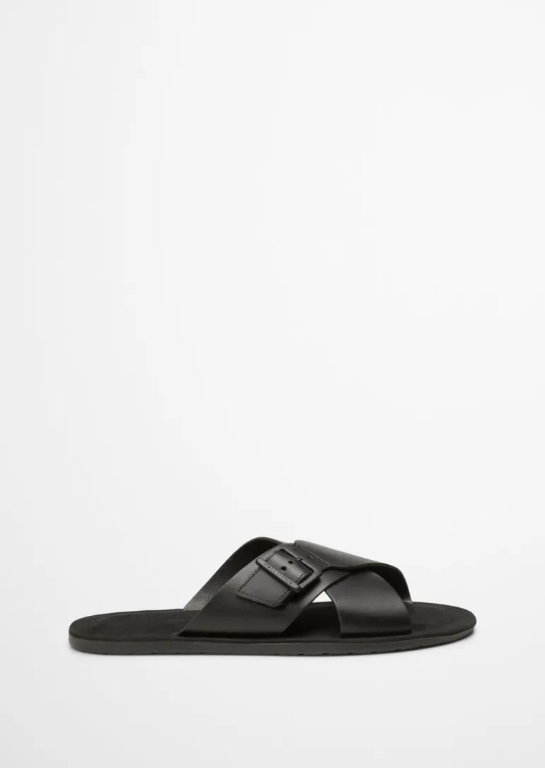 Pantolette aus edlem Rindleder