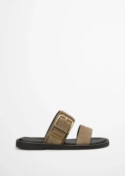 Pantolette aus edlem Velours-Rindleder