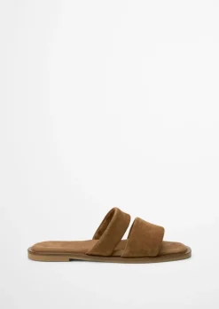 Pantolette aus softem Veloursleder