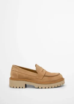 Penny-Loafer mit robuster Profil-Laufsohle