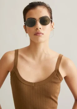 Pointelle-Top slim aus reinem Organic Cotton