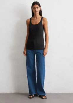 Pointelle-Top slim aus softem Modal-Organic-Cotton-Mix