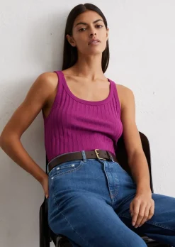 Pointelle-Top slim aus softem Modal-Organic-Cotton-Mix