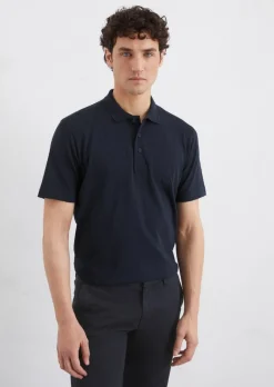 Poloshirt Piqué regular mit Dreiecks-Struktur