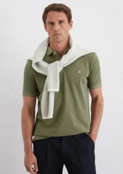 Poloshirt Piqué shaped aus Bio-Baumwoll-Stretch