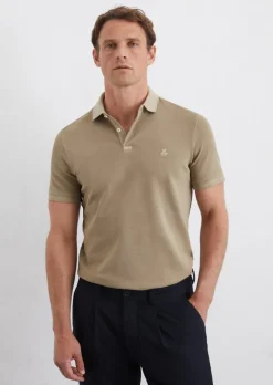 Poloshirt Piqué shaped aus Bio-Baumwoll-Stretch