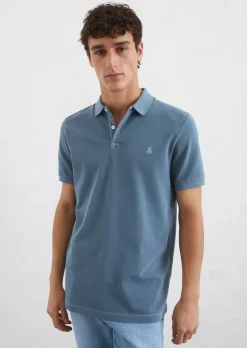 Poloshirt Piqué shaped aus Bio-Baumwoll-Stretch