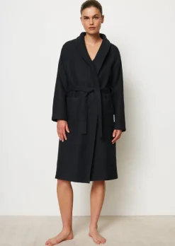 Premium Damen-Bademantel mit Waffel-Piqué und Frottee-Innenseite