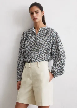 Print-Bluse relaxed aus Silky-Touch-Voile