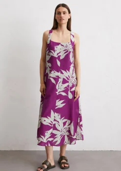 Print-Kleid flared aus Organic-Cotton-Viskose-Mix