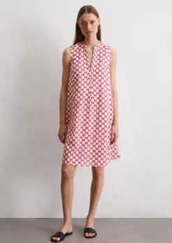 Print-Kleid loose aus Silky Touch Voile