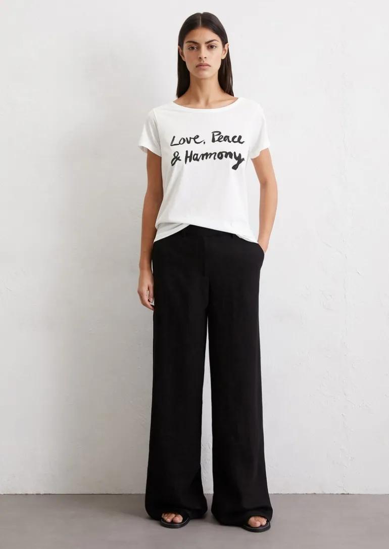 Print-T-Shirt regular aus leichtem Single Jersey