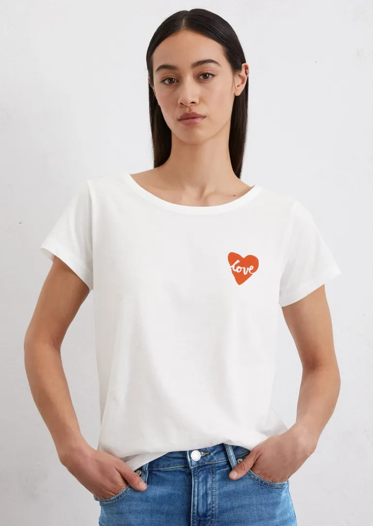 Print-T-Shirt regular aus leichtem Single Jersey