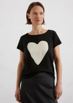 Print-T-Shirt regular aus leichtem Single Jersey