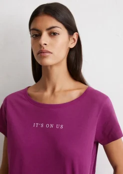 Print-T-Shirt regular aus leichtem Single Jersey