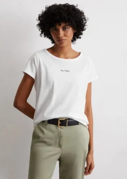 Print-T-Shirt regular aus leichtem Single Jersey